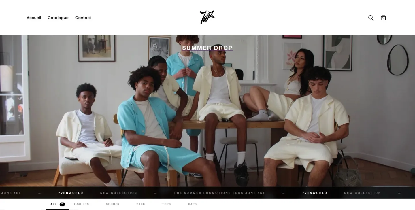 Boutique en ligne 7venworld